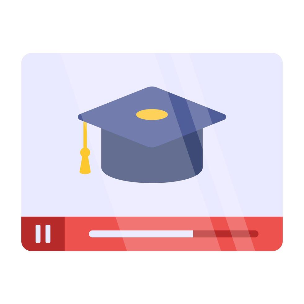 Unique design icon of educational video vector