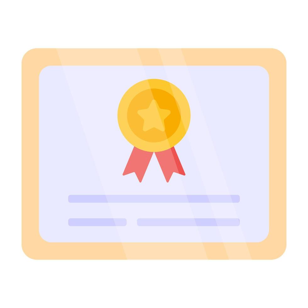 An outline design icon of degree vector