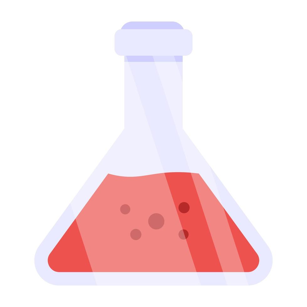 An editable design icon of chemical flask vector