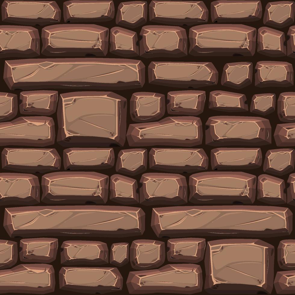 fondo transparente de adoquines, patrón de color de adoquines para papel tapiz. ilustración vectorial textura de fondo de roca para el diseño gráfico del juego. vector