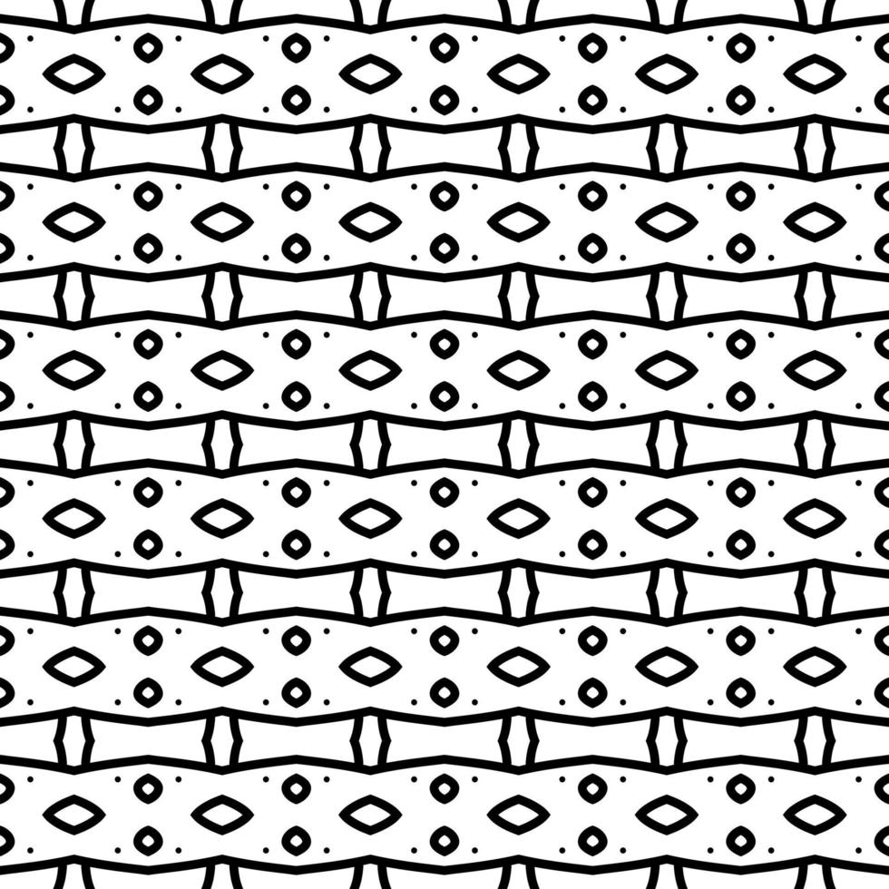 Abstract seamless pattern. Black and white background. vector