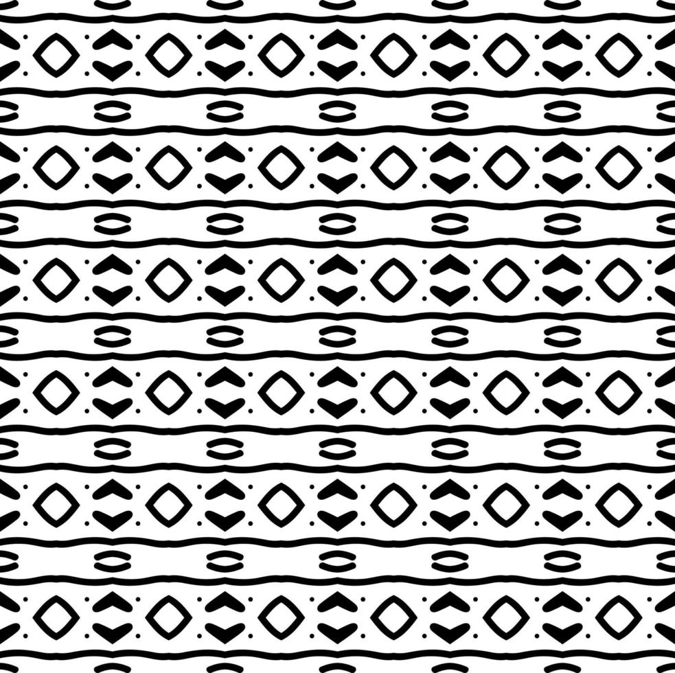 Abstract seamless pattern. Black and white background. vector