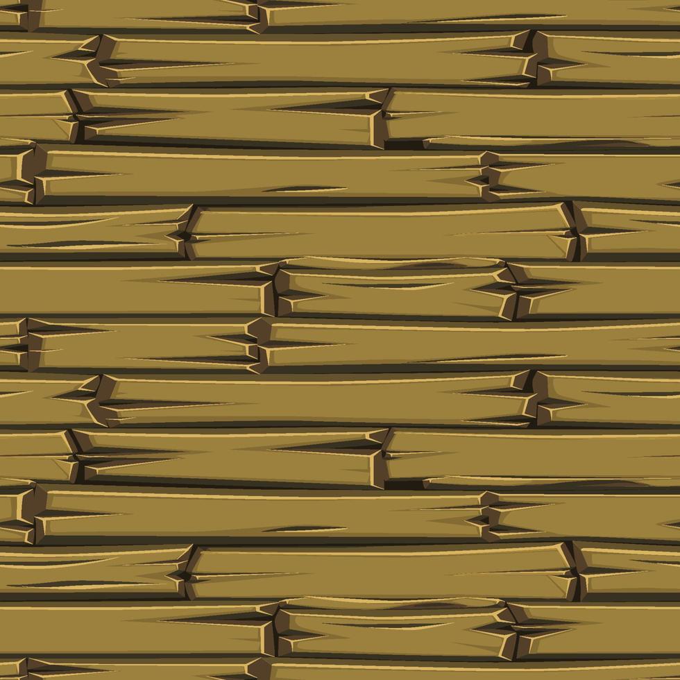 tablones de madera de textura transparente, piso antiguo marrón. ilustración vectorial de un patrón, tablones rotos vintage de fondo. vector