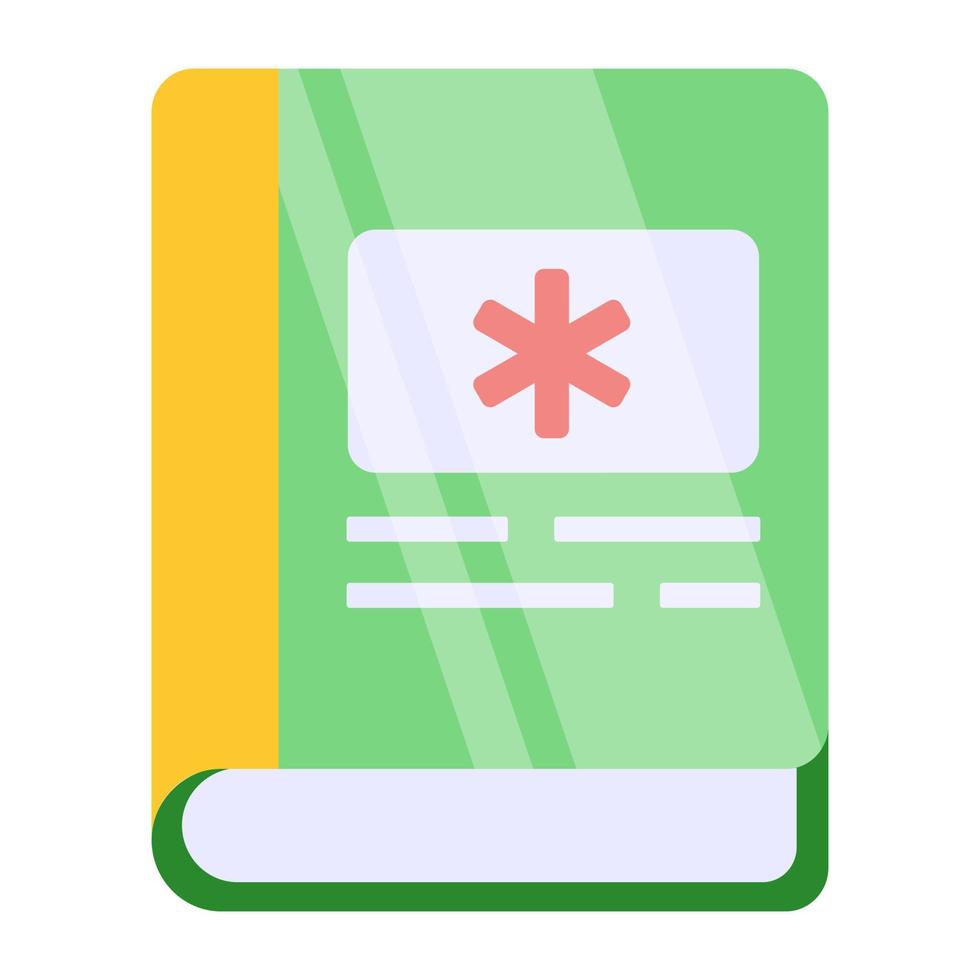 A unique design icon of medical book vector