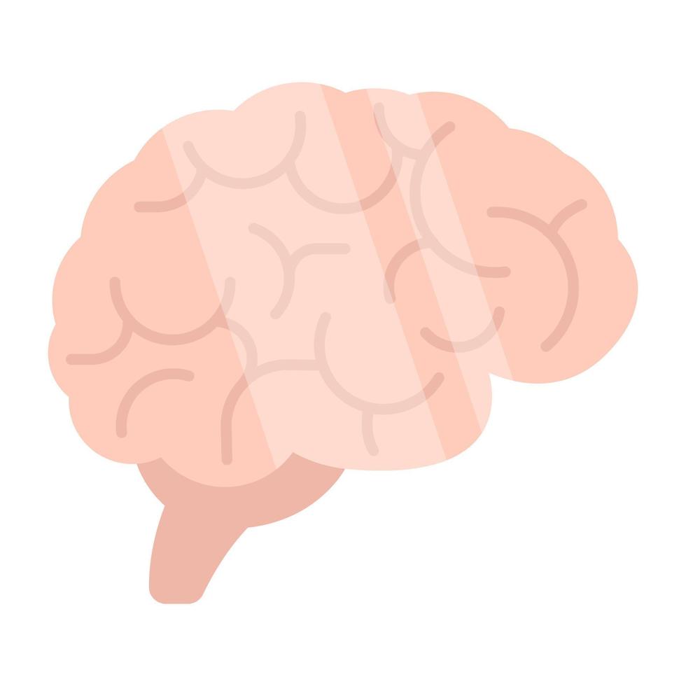 icono de diseño moderno del cerebro vector