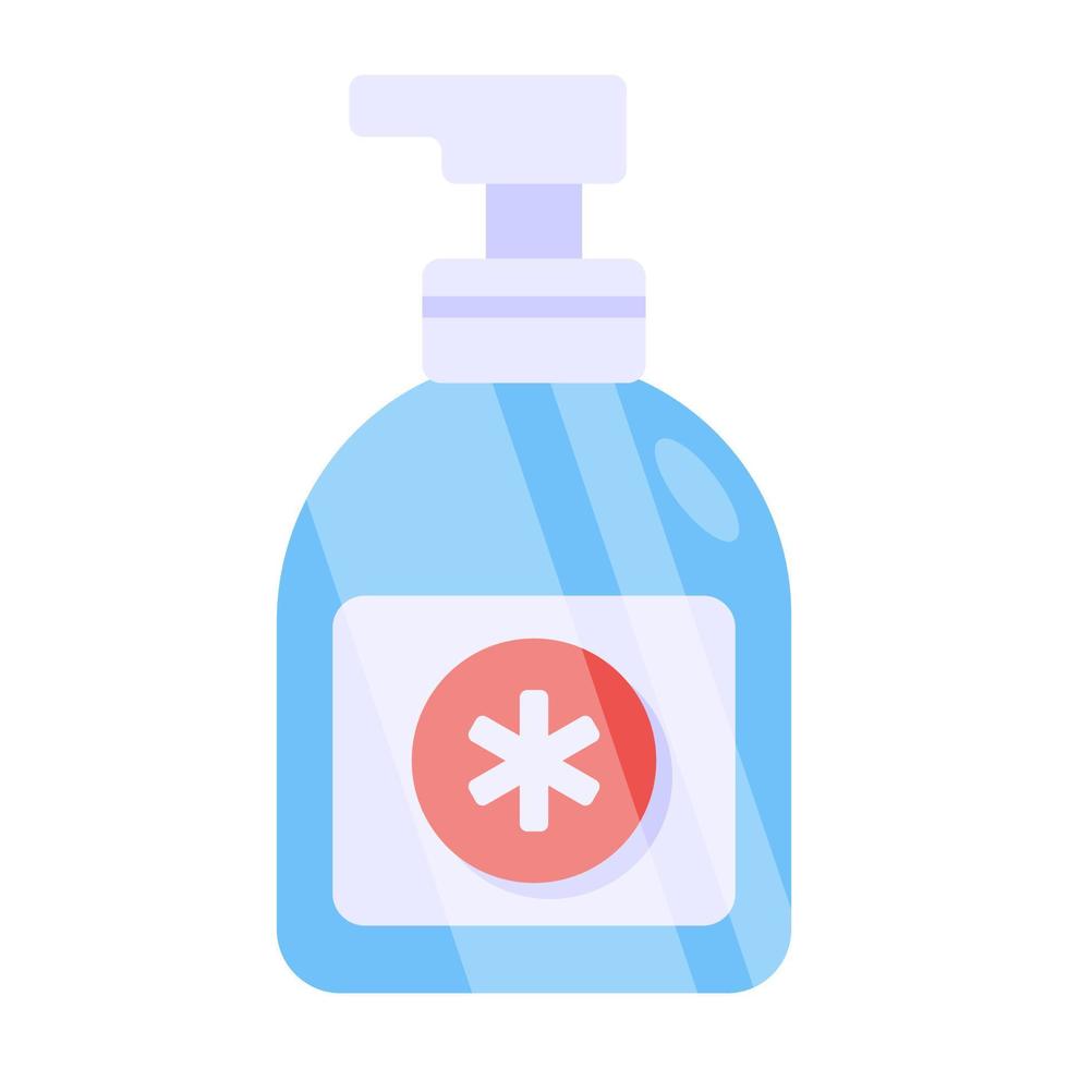Flat design icon of hand sanitizer vector