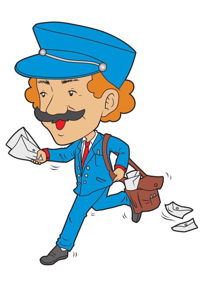 Postman on rush vector