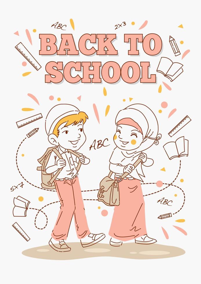 Back to school vector illustration