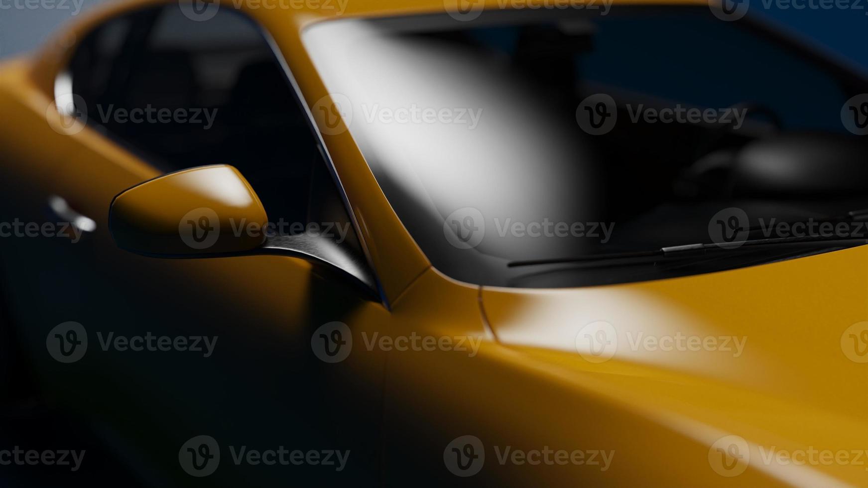 auto yellow. 3d illustration of fragments of vehicles on a blue uniform background. photo
