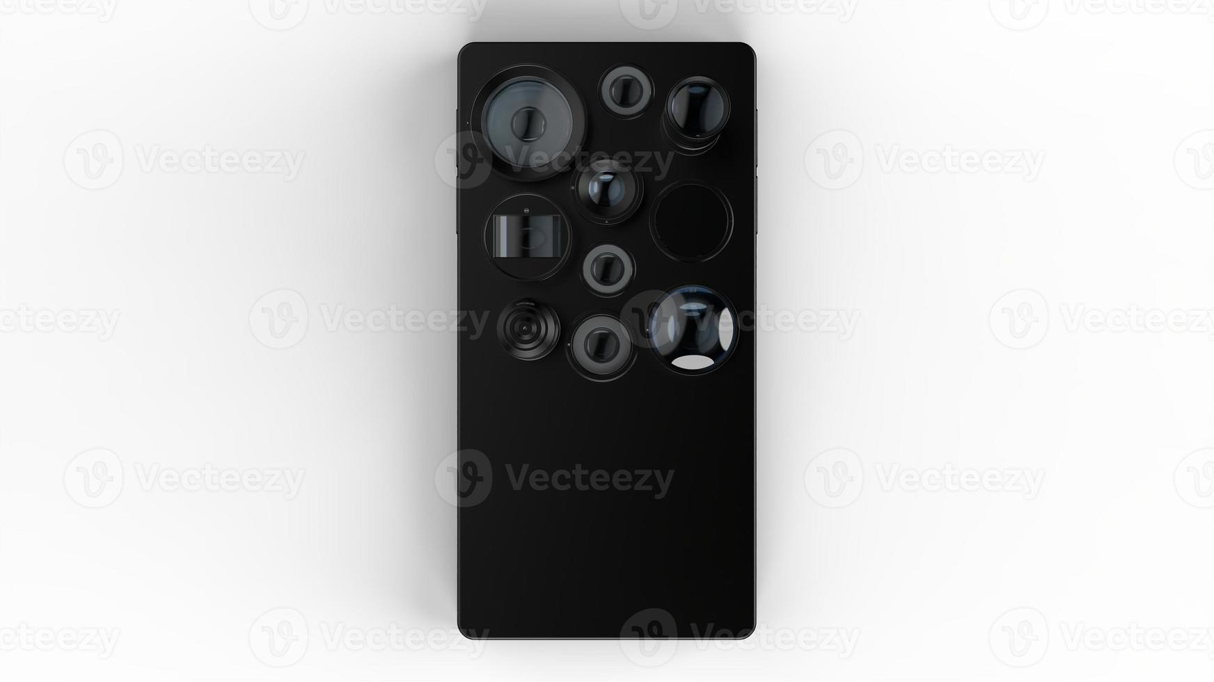 variety of lenses on your phone. an allegorical illustration of the variety and popularity of mobile photography technology photo