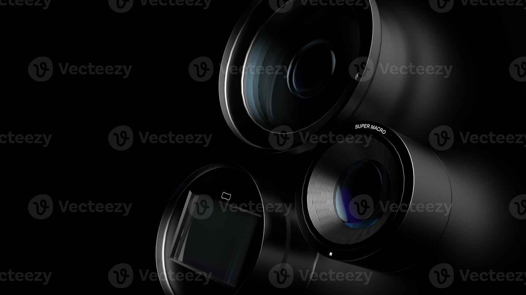 variety of lenses on your phone. an allegorical illustration of the variety and popularity of mobile photography technology photo