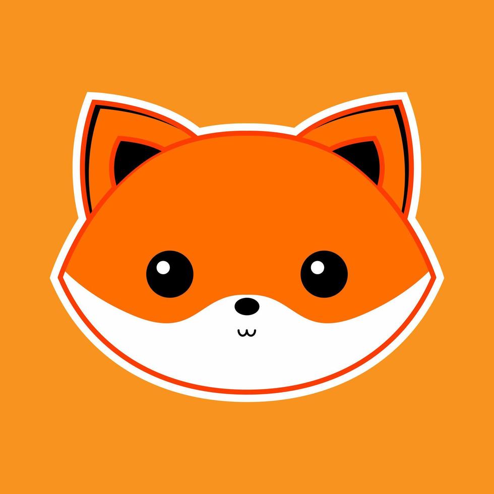 Cute fox illustration. vector