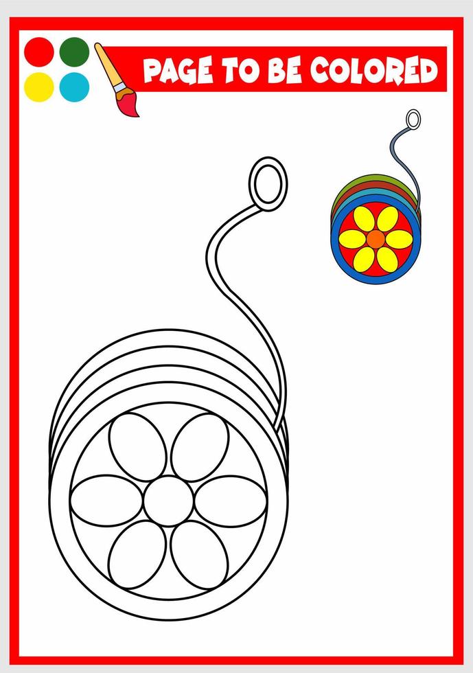 coloring book for kids. yo yo vector