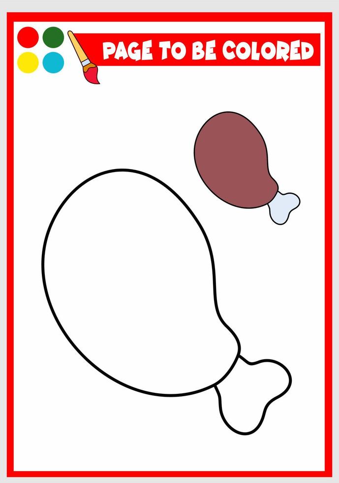 coloring book for kids. meat vector