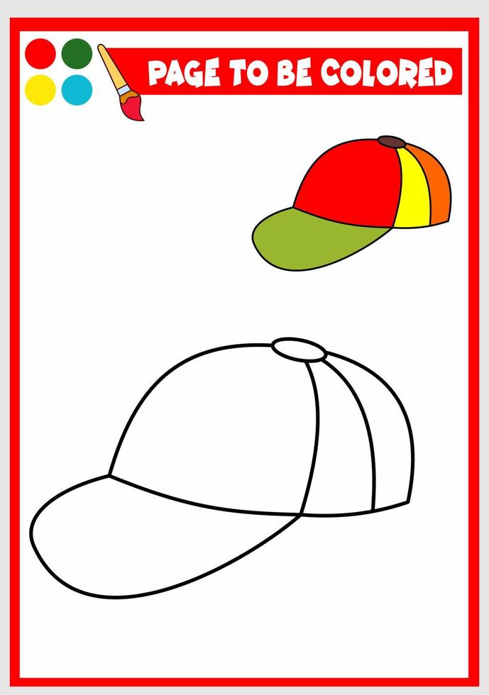 coloring book for kids.cap vector