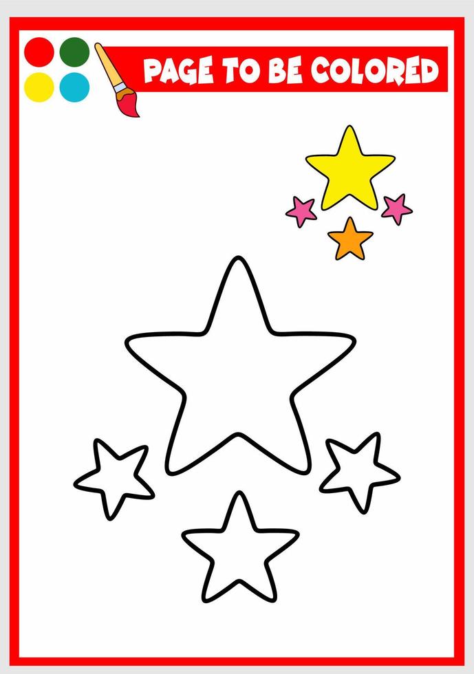 coloring book for kids. star vector