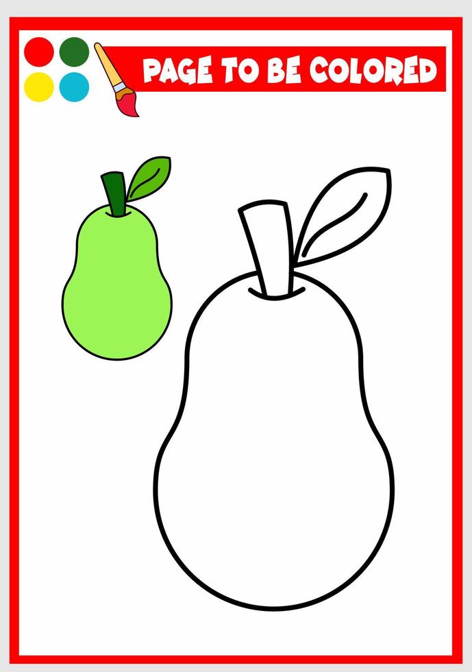 coloring book for kids. avocado vector