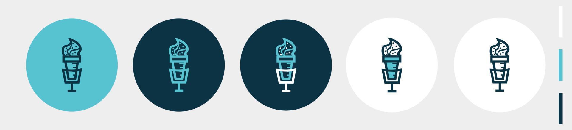 ice creams microphone for broadcast or podcast icon or logo isolated on white background vector