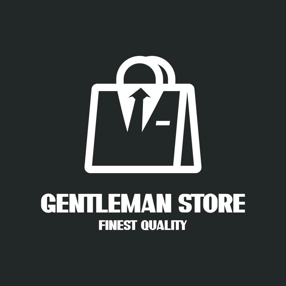 logotipo de la tienda de caballeros vector