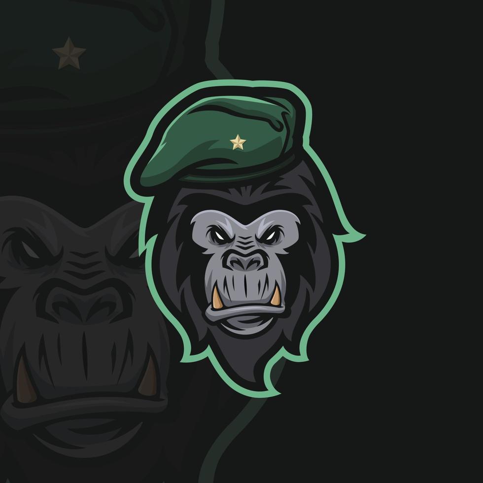 gorilla army esport vector