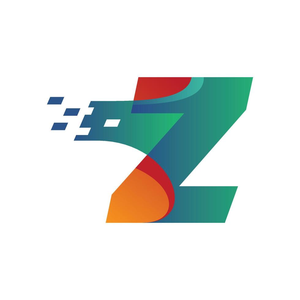 Technology Alphabet Z vector