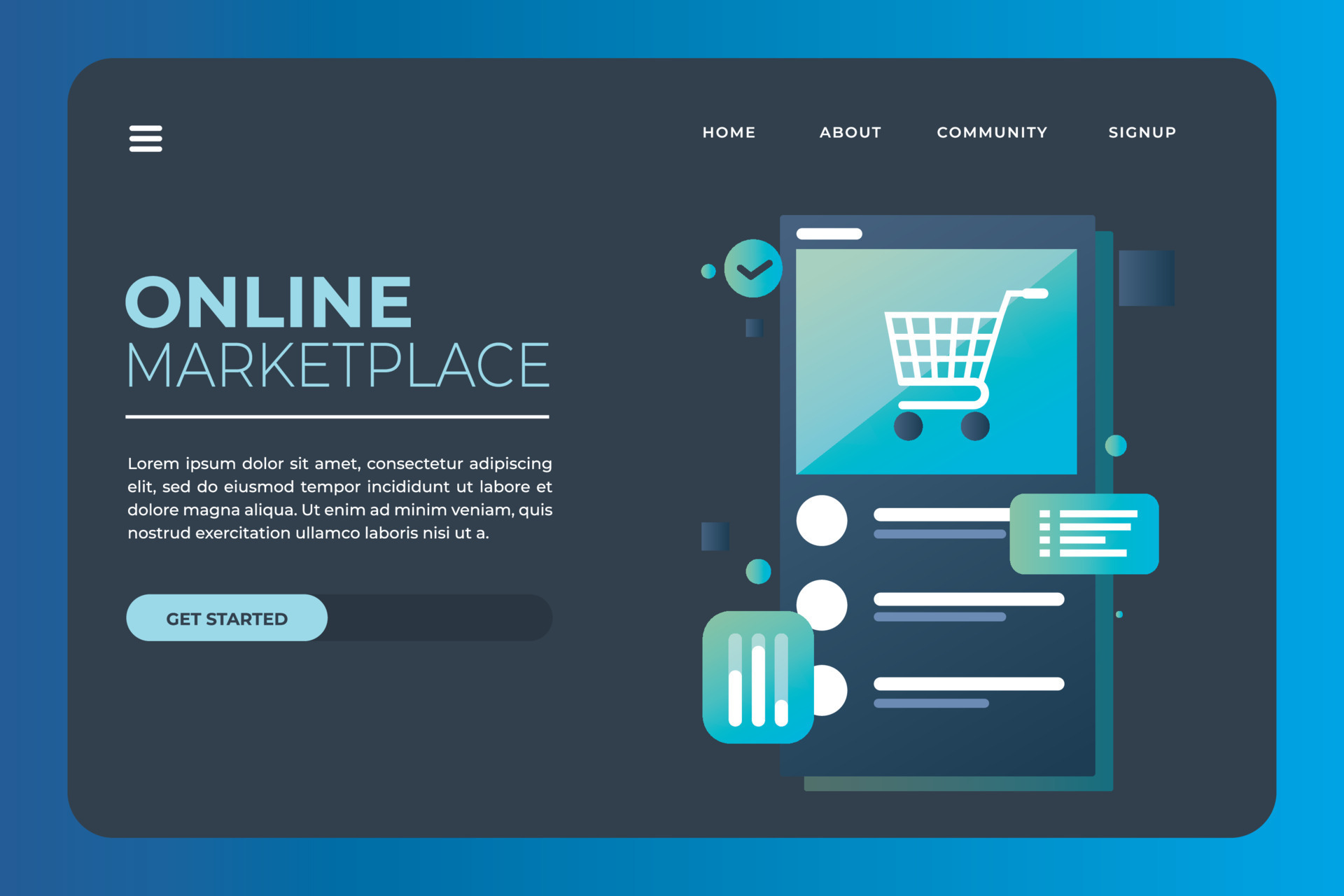 Online Shop Marketplace 9252068 Vector Art at Vecteezy