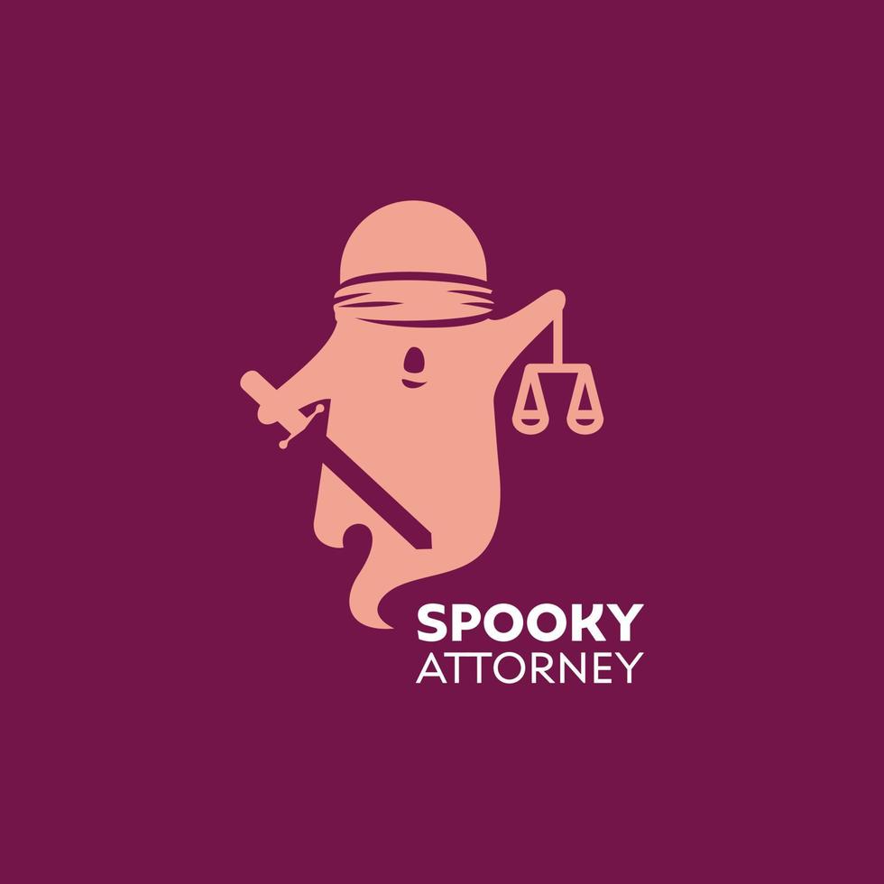 logotipo de abogado fantasma vector