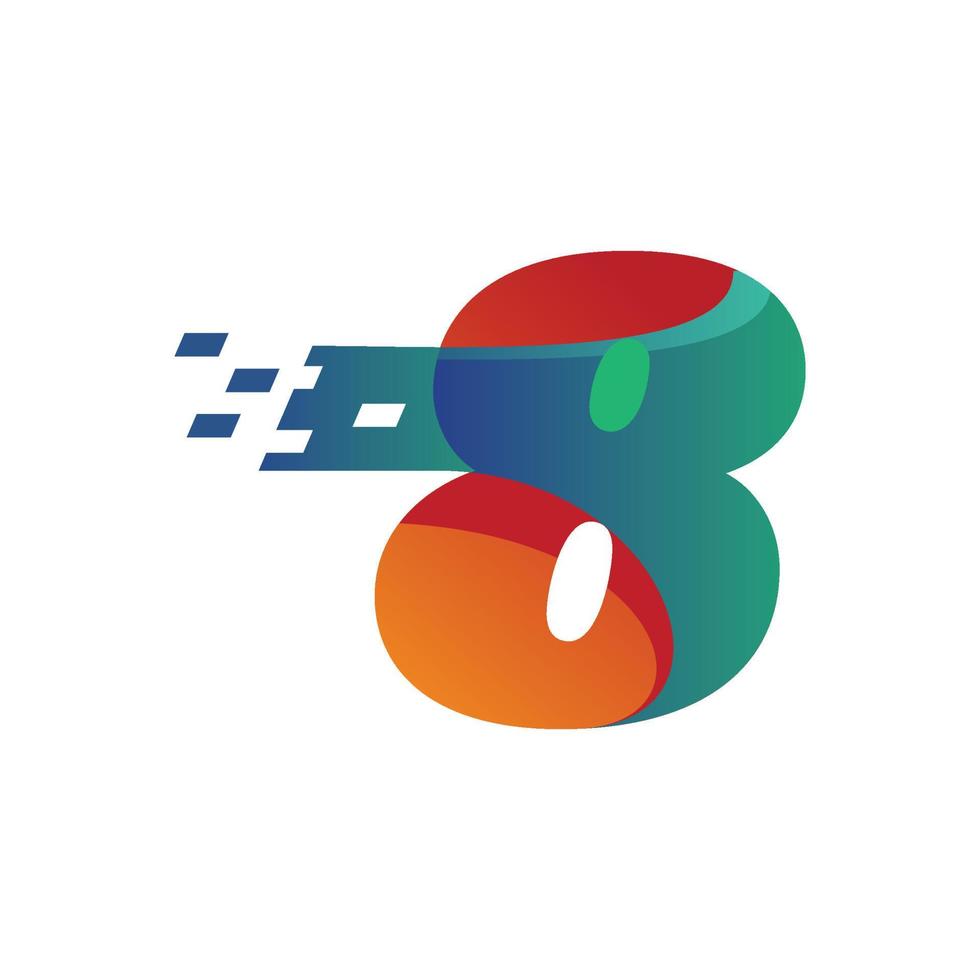 Technology Numeric 8 vector