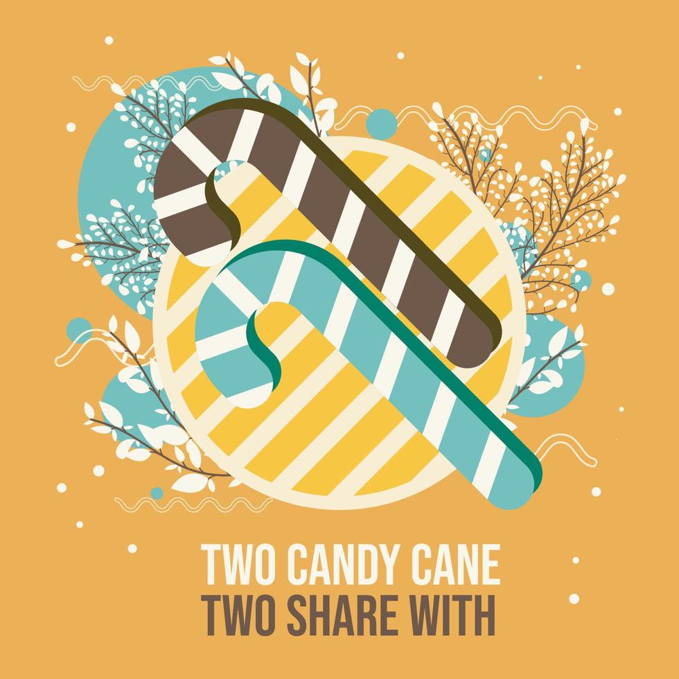 Artistic Object Illustration Candy Cane vector