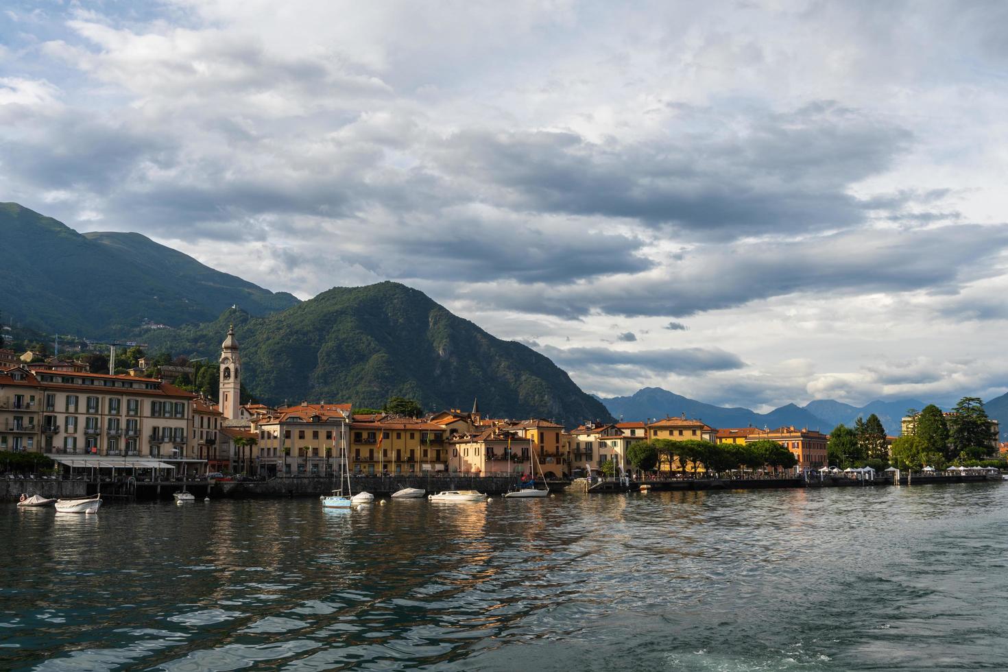 Evening view over lake Como photo