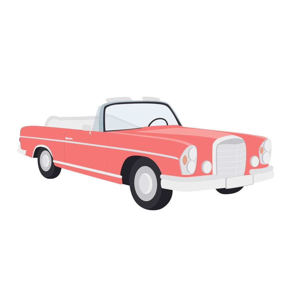 Old car isolated vector illustration