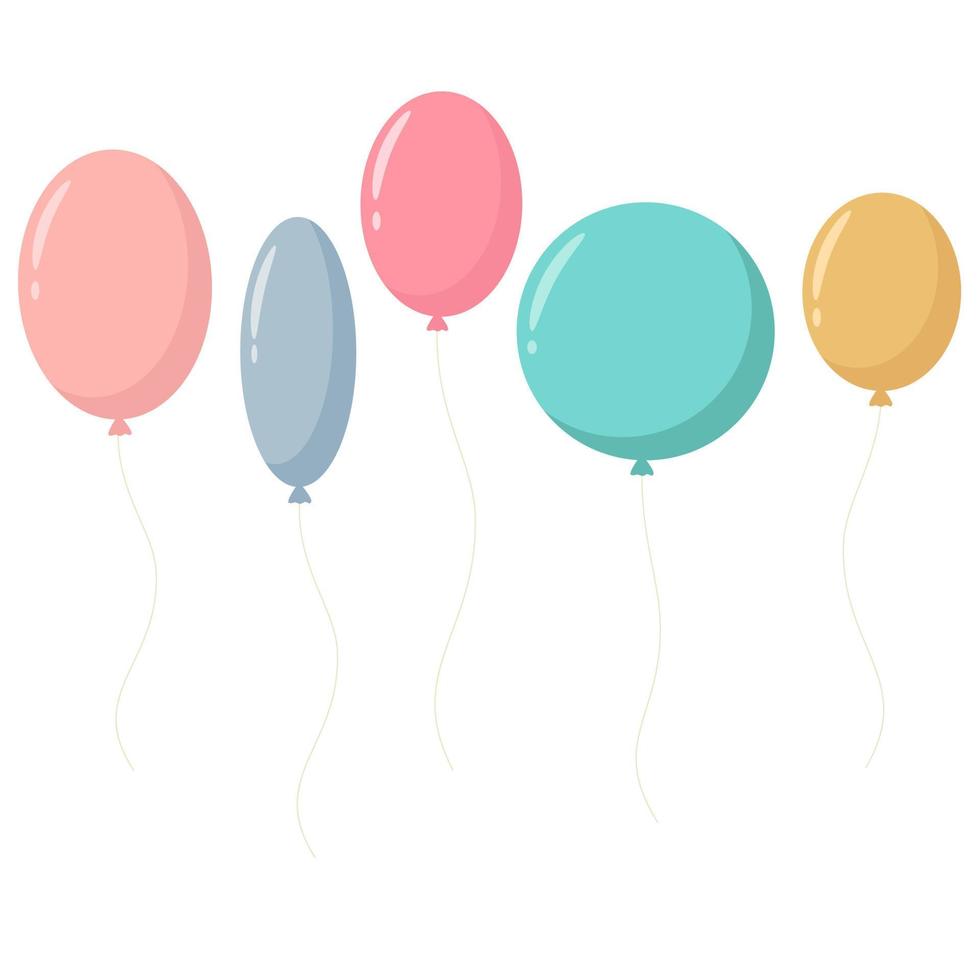 Balloons simple isolated vector illustration