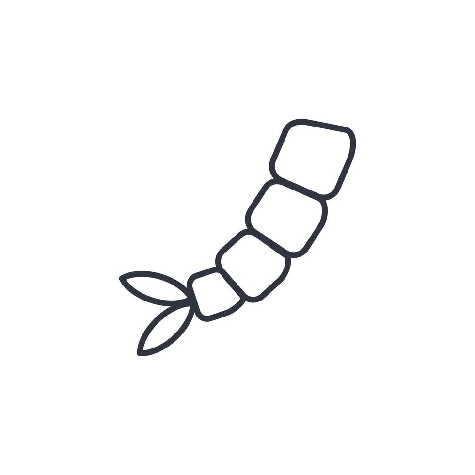 Shrimp line icon isolated vector illustration