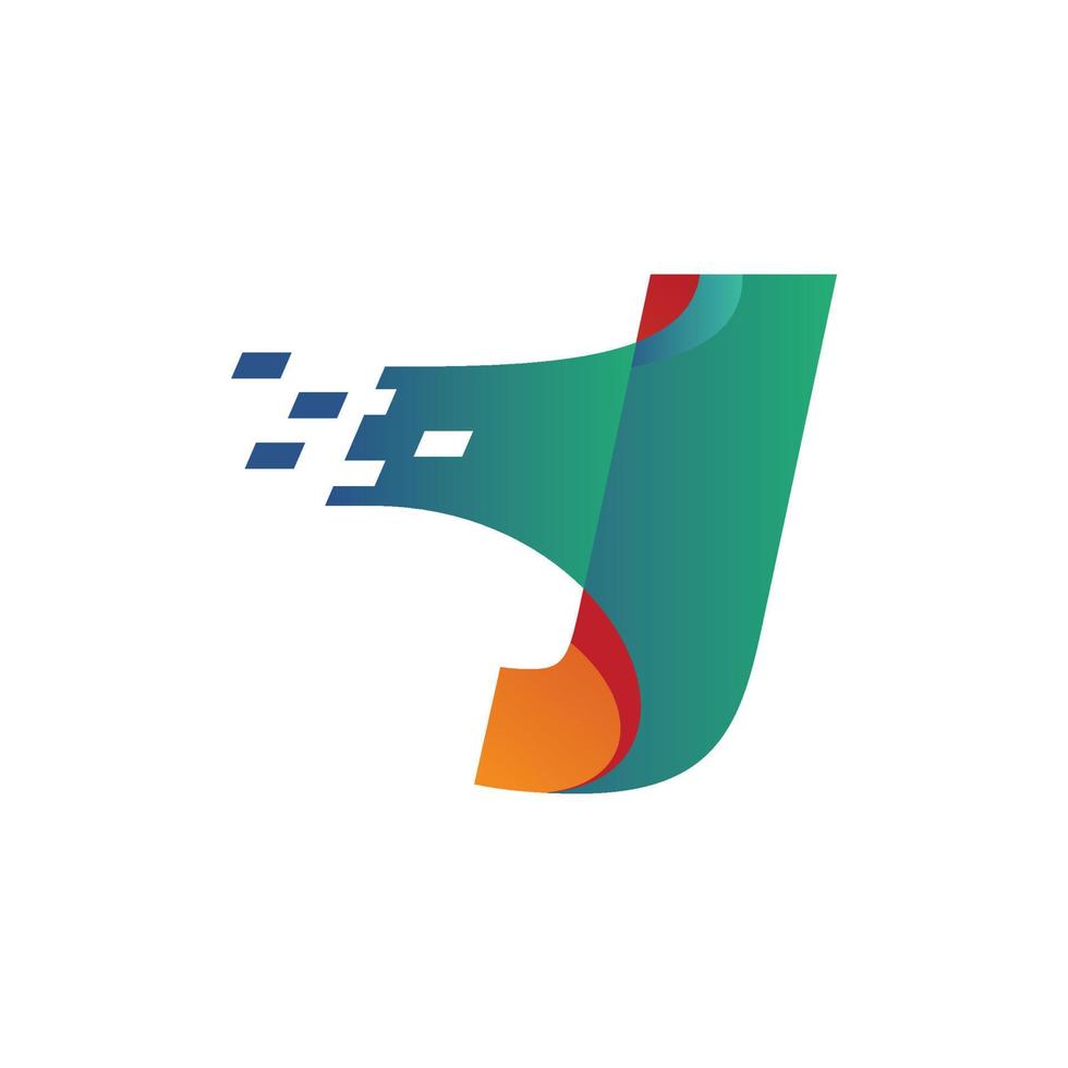 Technology Alphabet J vector