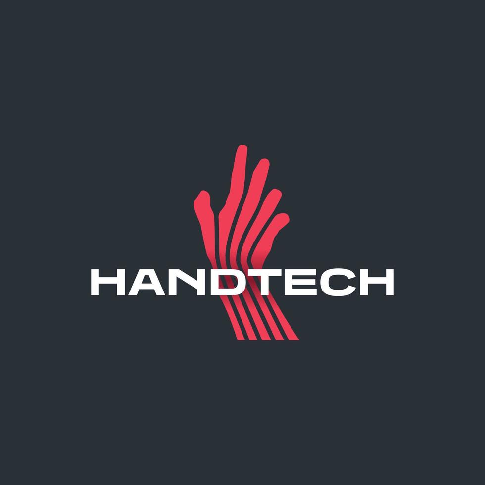 Hand Tech Logo vector