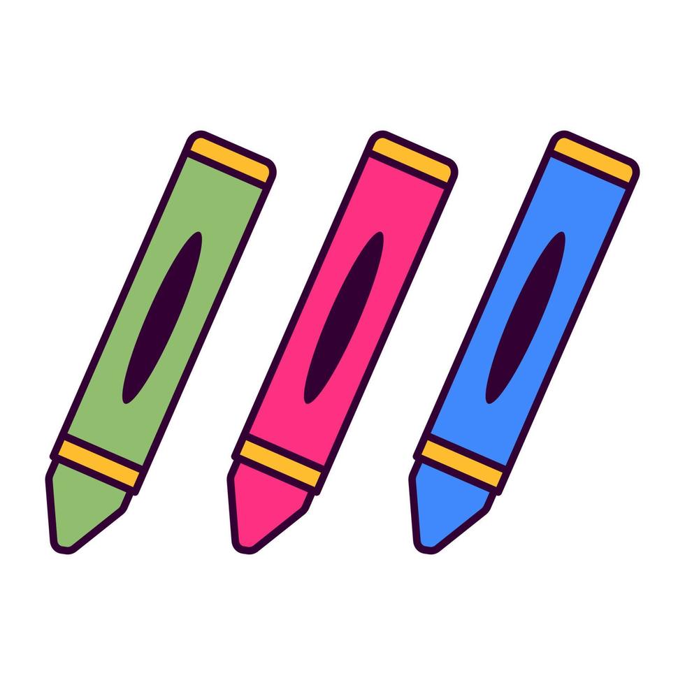 Back to School Crayon Pencil vector