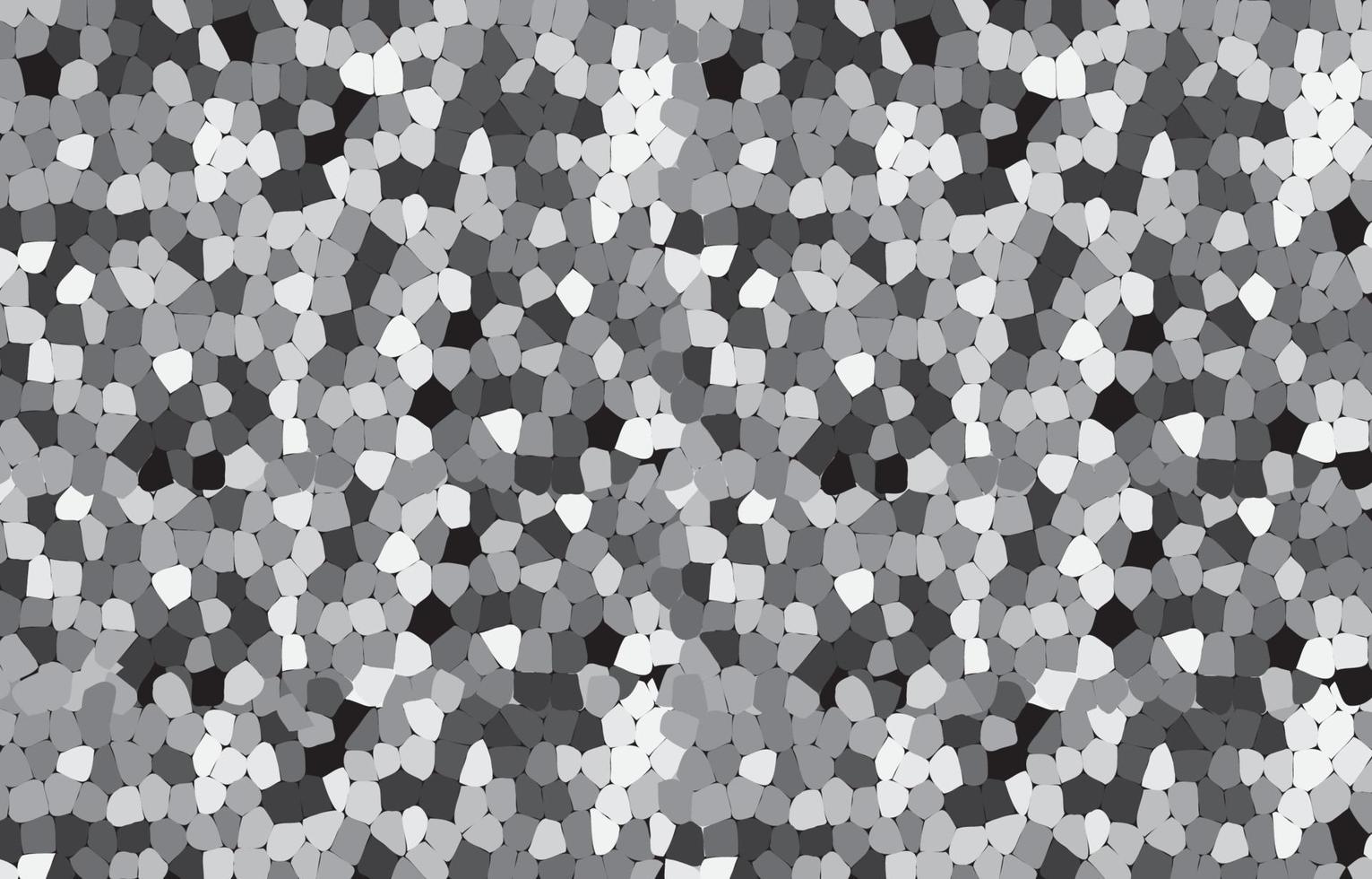 fondo de patrón de mosaico abstracto en blanco y negro. fondo vectorial para diseñar y decorar el telón de fondo. textura interminable. fragmentos de baldosas de cerámica. trencadís azulejos blanco y negro vector