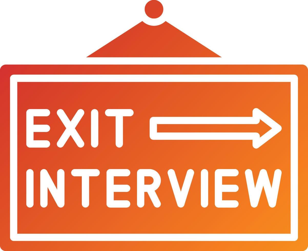 Exit Interview Icon Style vector