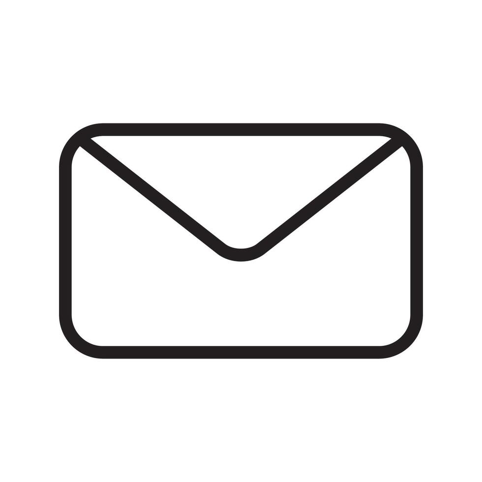 Email line icon isolated on white background 9252734 Vector Art at Vecteezy
