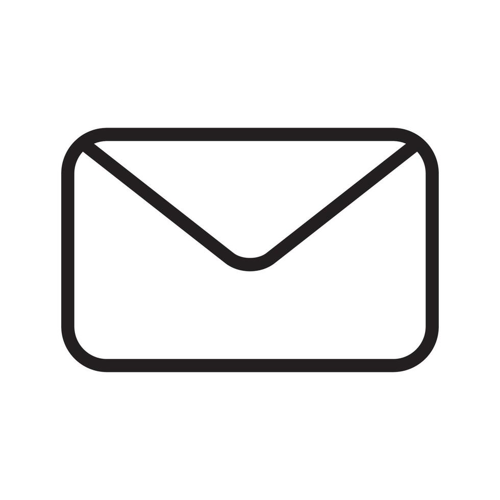 icono de línea de correo electrónico aislado sobre fondo blanco vector