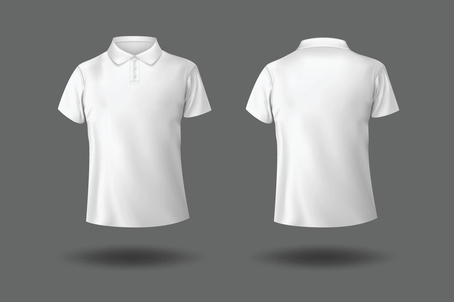 Black polo t shirt., front, back and side view. Download a Free