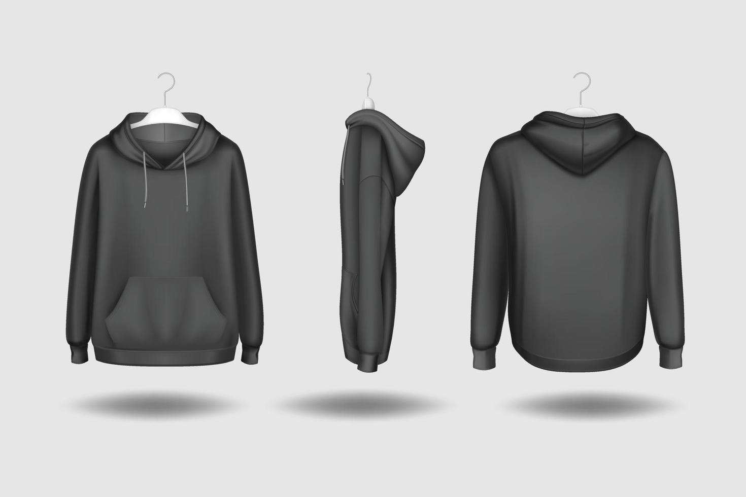 Oversized Blank Hoodie - Black