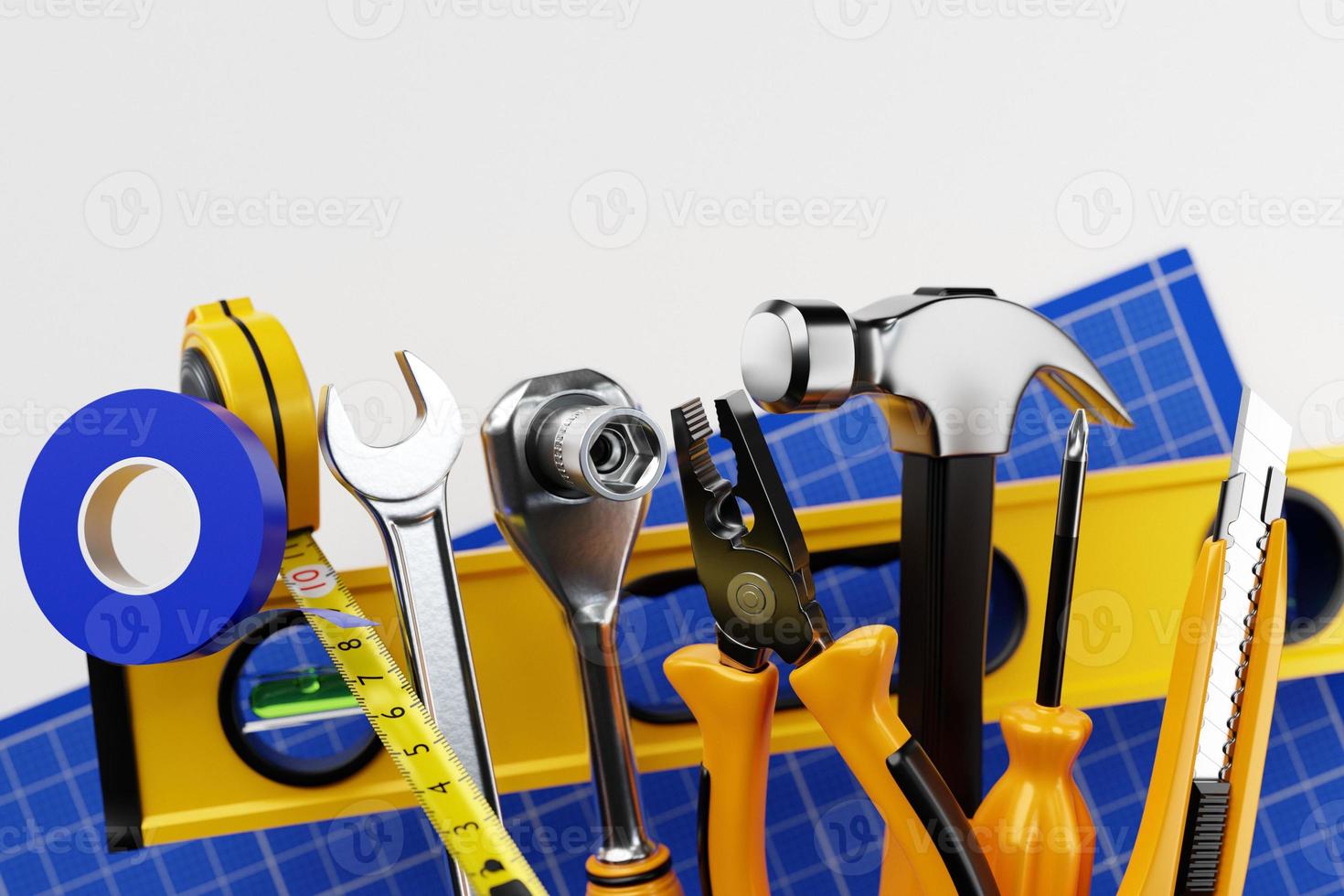 3D rendering of a hand tool for repair and installation photo