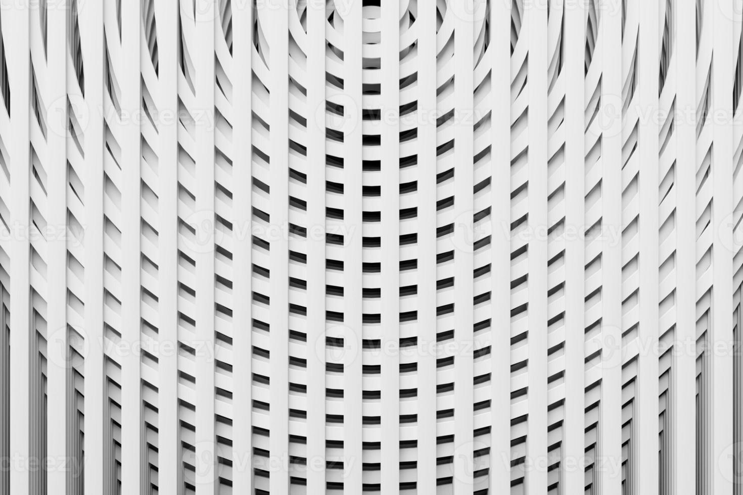 3d Illustration  rows of  white  line  . Geometric background, wave pattern. photo