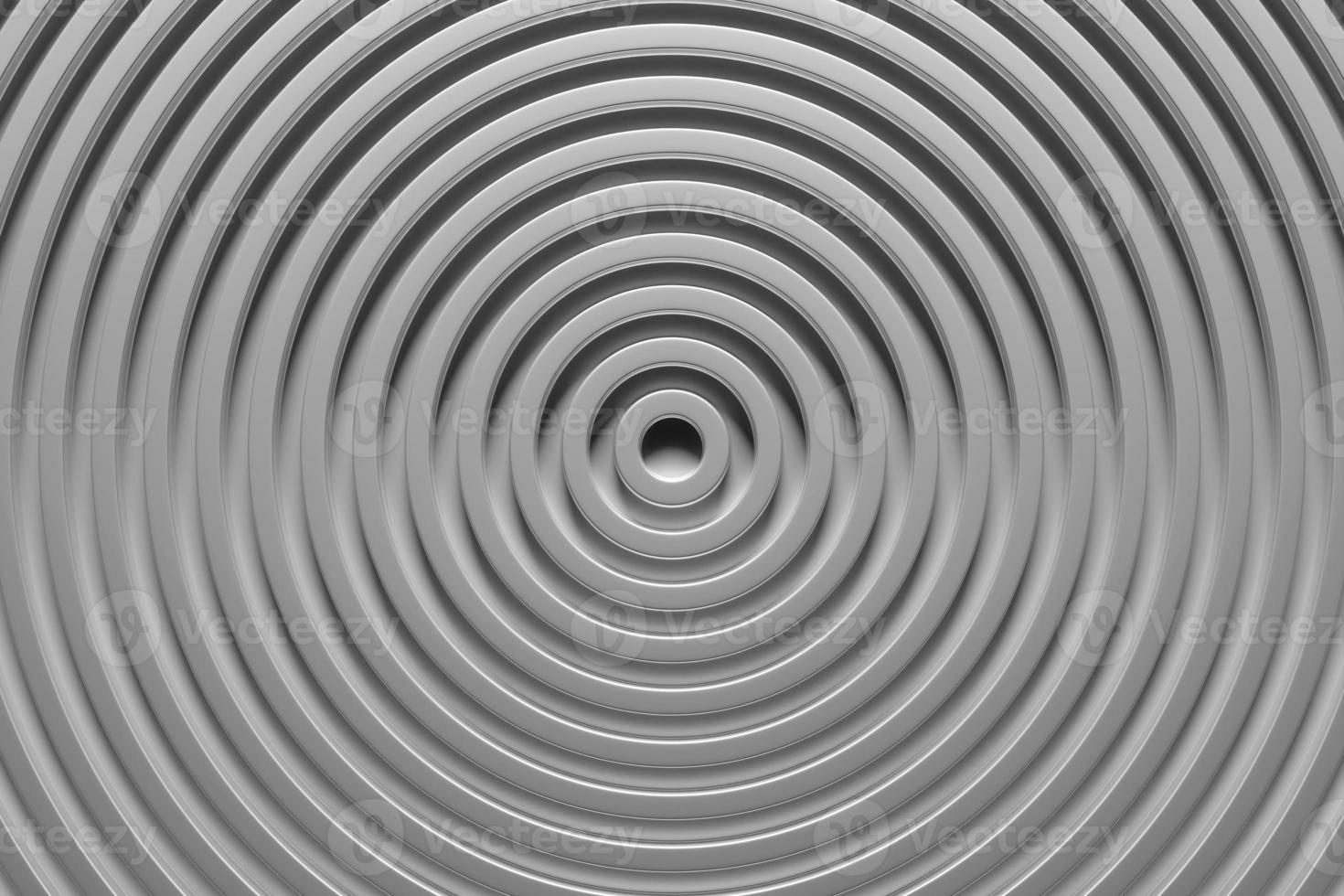 Representación 3D fractal redondo gris abstracto, portal. espiral redonda. foto