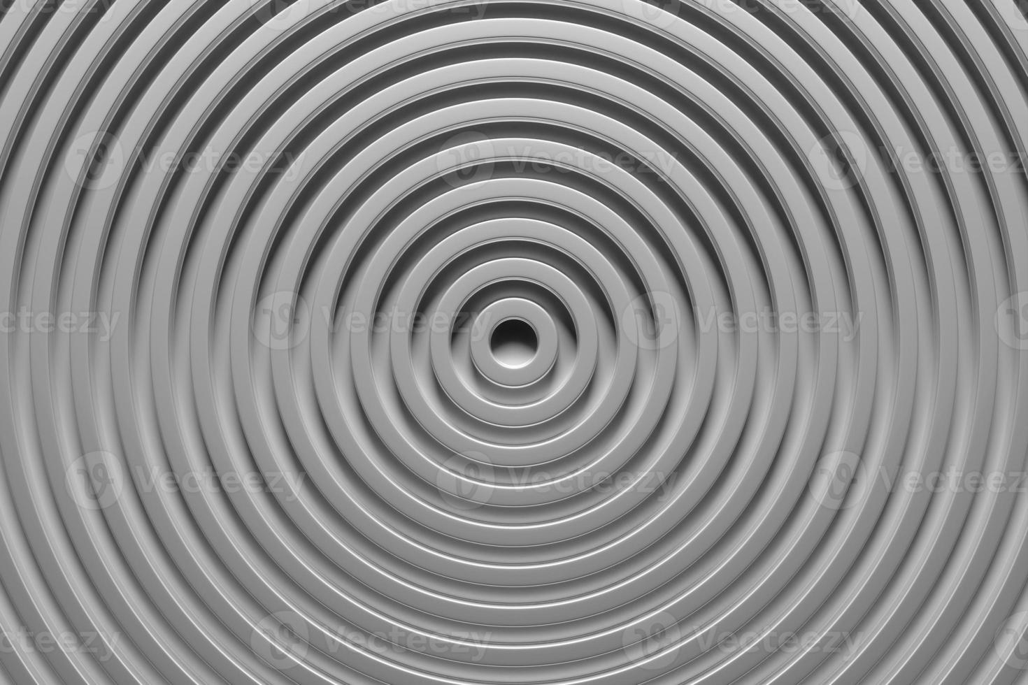 3D rendering abstract  gray  round fractal, portal. Round spiral. photo