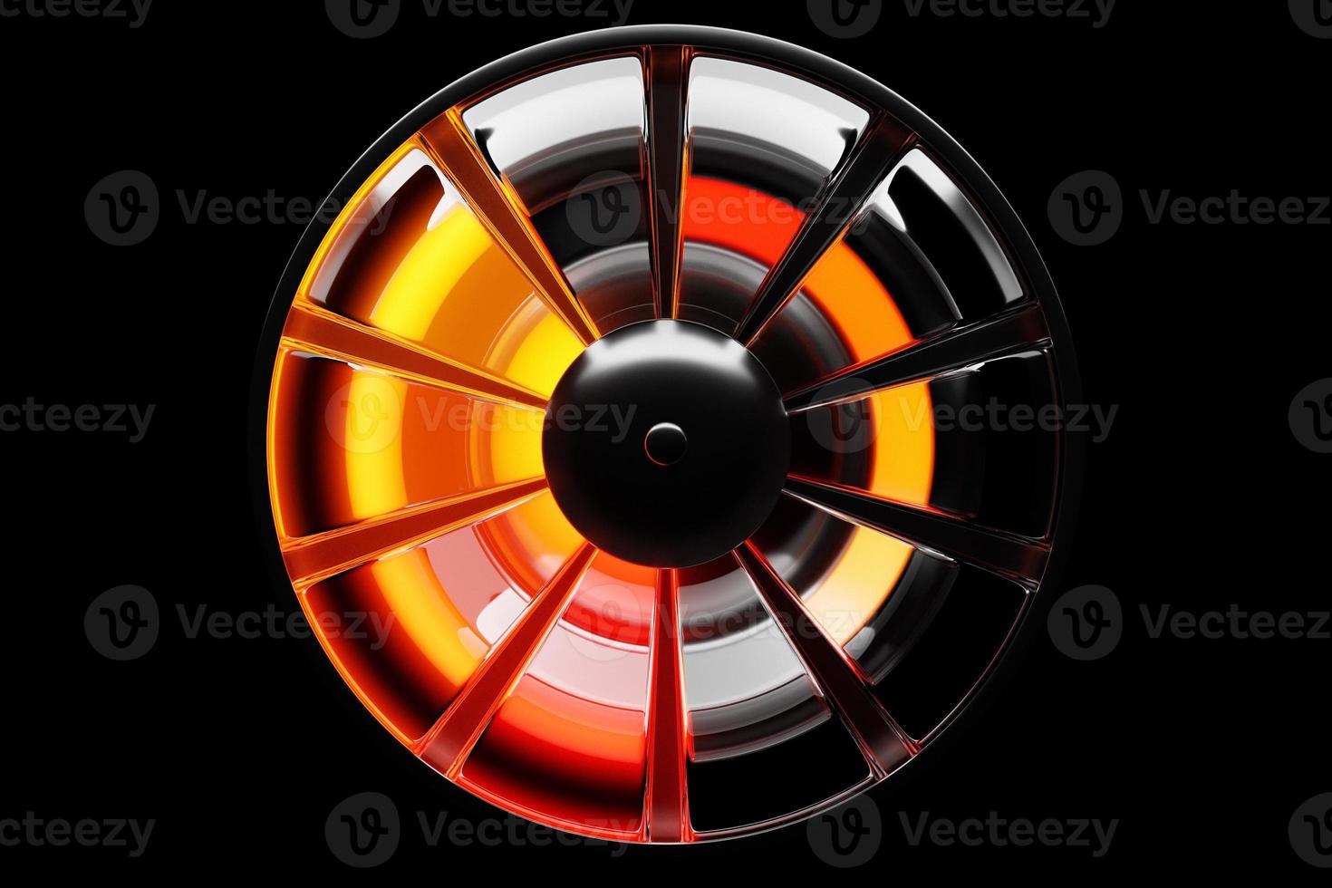 3d illustration of  measuring speed icon. Colorful speedometer icon, speedometer pointer points to orange normal color photo