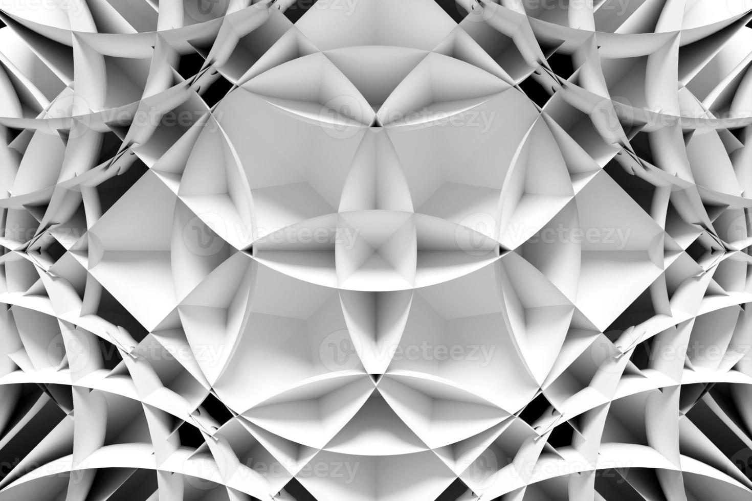 3d illustration  white  geometric pattern . Geometry  background, pattern photo
