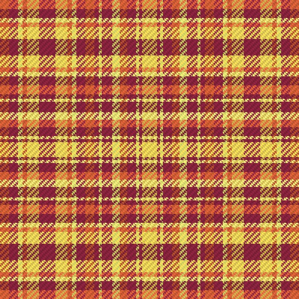 Tartan plaid pattern with texture and warm color. vector