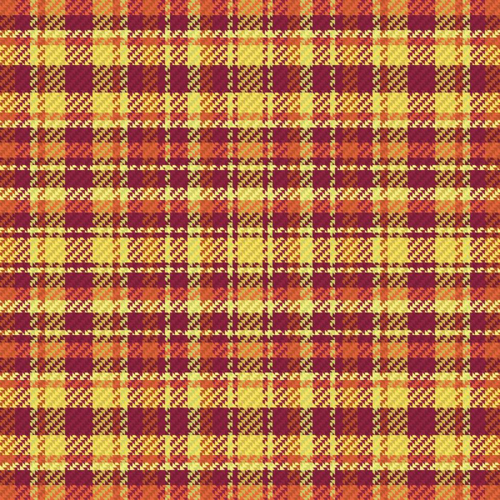 Tartan plaid pattern with texture and warm color. vector